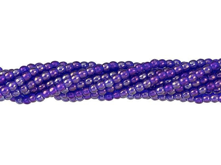Czech Glass 2mm Cobalt Luster Iris Round Bead Strand by Starman