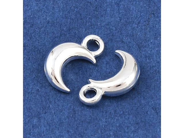 Silver Moon Charm 10x6mm