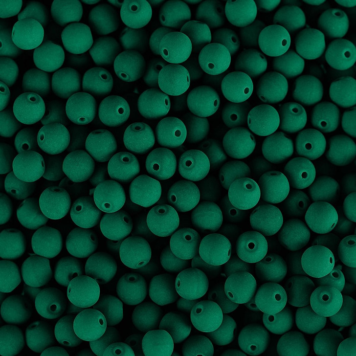 PRECIOSA Czech Glass Bead Strand 4mm, Velvet Petrol 