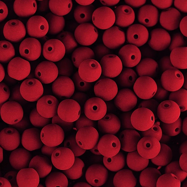 PRECIOSA Czech Glass Bead Strand 6mm, Velvet Cherry