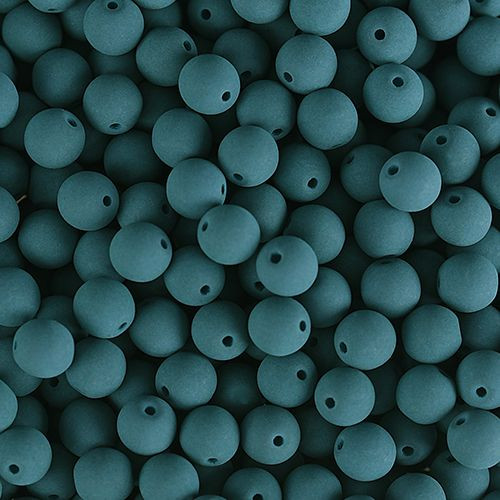 PRECIOSA Czech Glass Bead Strand 6mm, Velvet Dark Teal Blue 