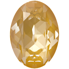 Swarovski 4120 18 x 13mm Oval Fancy Stone Crystal Tuscan Yellow Lux