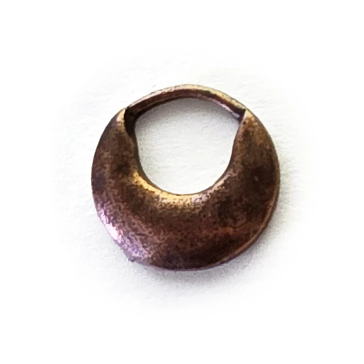 Nunn Design Crescent Small Circle Hoop 18.2x17.9x2.6mm, Antique Copper