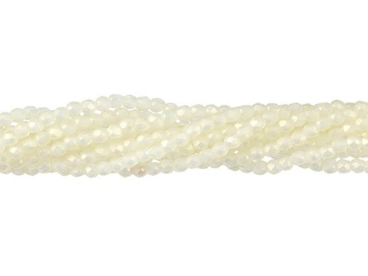 Czech Glass 2mm Sueded Gold Jonquil Fire-Polish Bead Strand by Starman