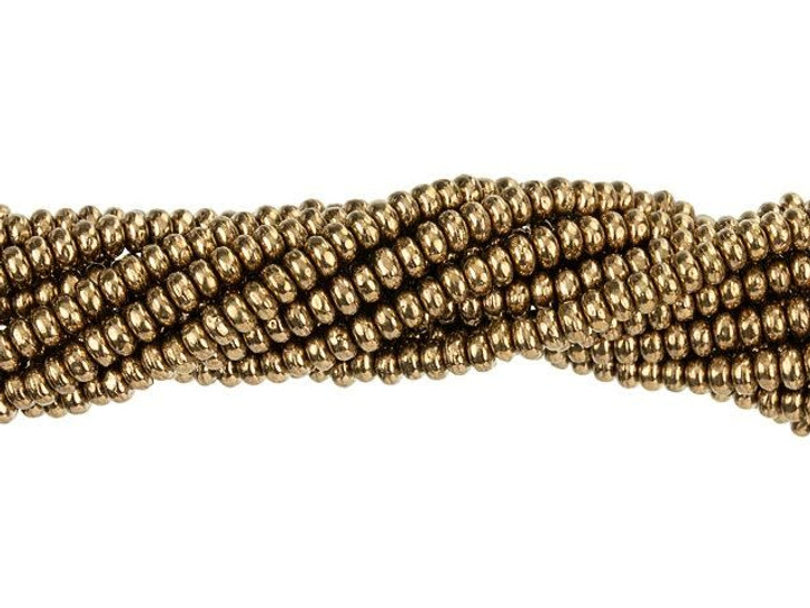 Czech Glass 3mm Bronze Rondelle Bead Strand by Starman