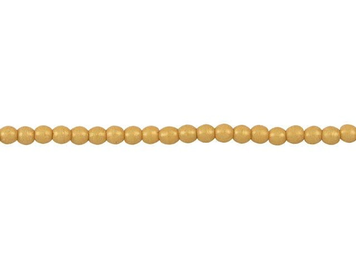 Czech Glass 3mm ColorTrends Pacifica Ginger Round Bead Strand by Starman