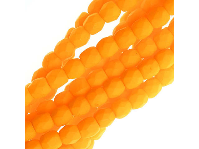 Czech Glass 3mm Saturated Sunflower Fire-Polish Bead Strand by Starman