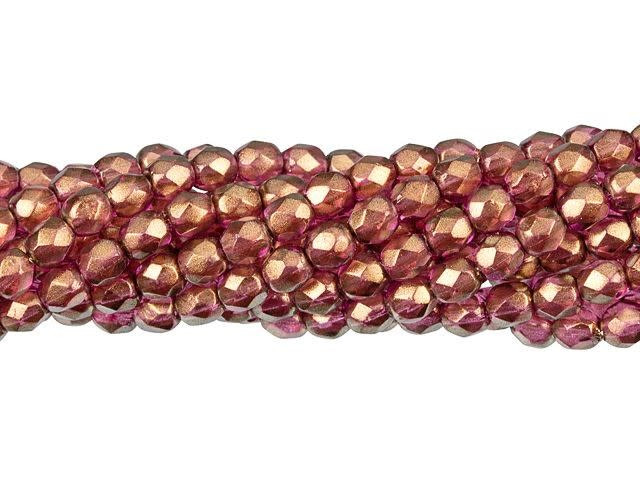 Czech Glass 4mm Halo - Cherub Fire-Polish Bead Strand by Starman