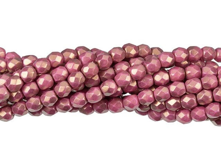 Czech Glass 4mm Halo Ethereal - Cherub Fire-Polish Bead Strand by Starman Czech Glass 4mm Halo Ethereal - Cherub Fire-Polish Bead Strand by Starman