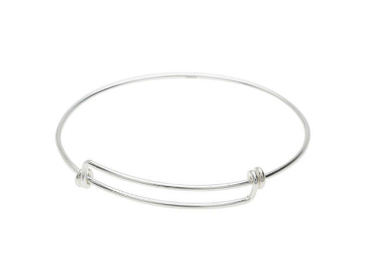 Connected Loop Bracelet | Mixed Metal & Glass Metal + Glass / Sterling Silver / S/M