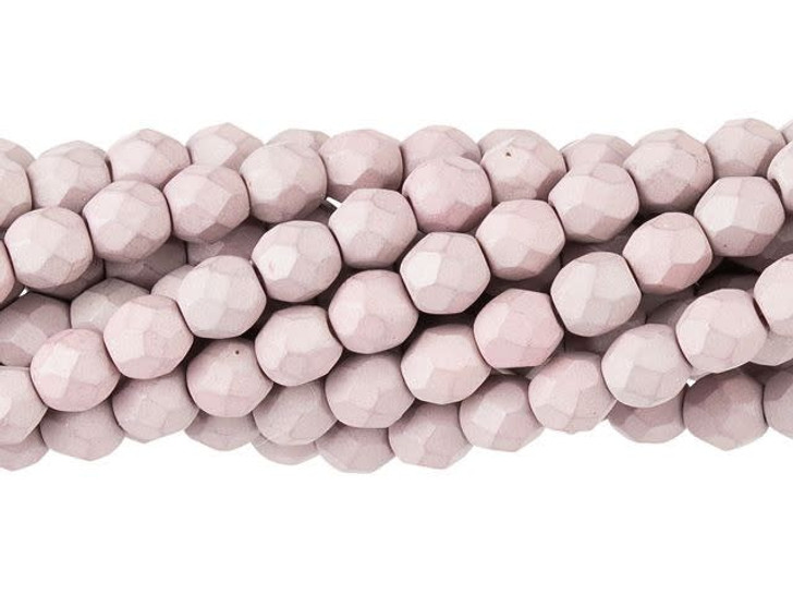 Czech Glass 4mm Saturated Mushroom Fire-Polish Bead Strand by Starman