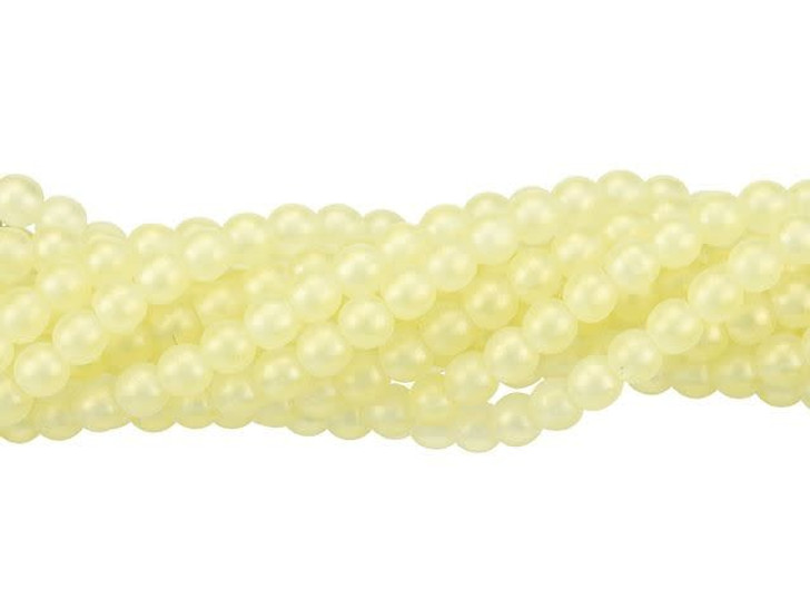 Czech Glass 4mm Sueded Gold Jonquil Round Bead Strand by Starman
