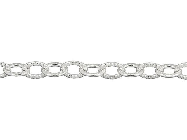 Small Textured Flat Cable Chain