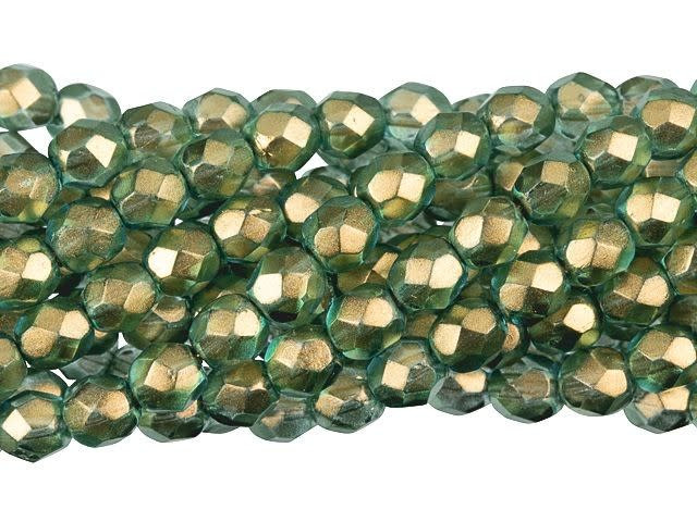 Czech Glass 6mm Halo - Heavens Fire-Polish Bead Strand by Starman