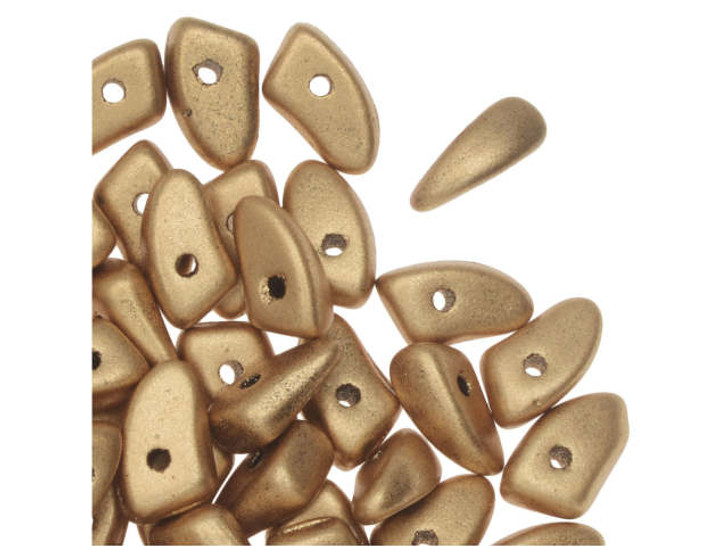 Czech Glass 6mm Matte Metallic Flax Prong Bead 2.5-Inch Tube by Starman