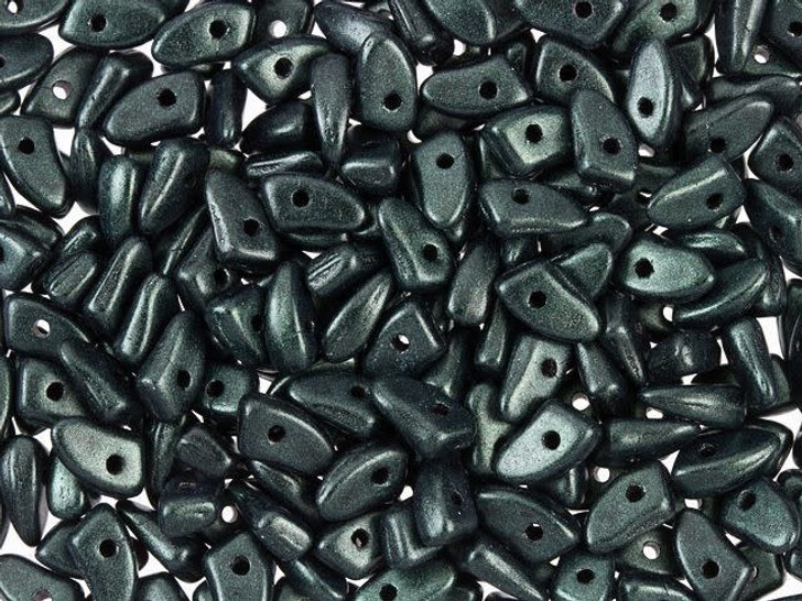 Czech Glass 6mm Metallic Suede Dark Forest Prong Bead 2.5-Inch Tube by Starman