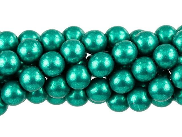 Czech Glass 8mm ColorTrends Saturated Metallic Arcadia Round Bead Strand by Starman
