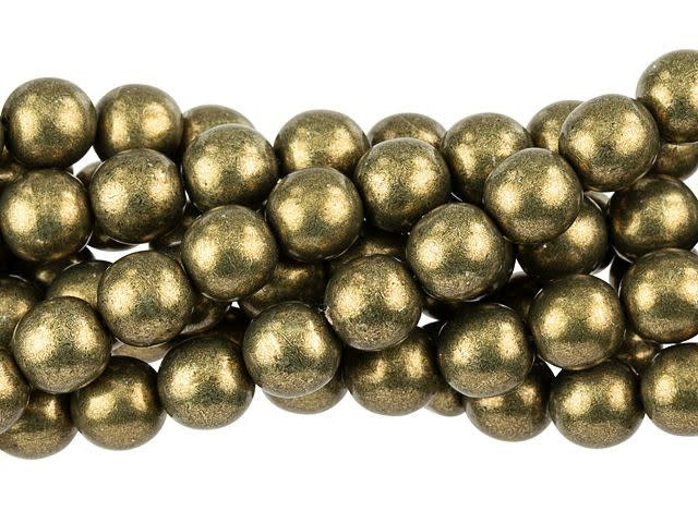 Czech Glass 8mm ColorTrends Saturated Metallic Emperador Round Bead Strand by Starman