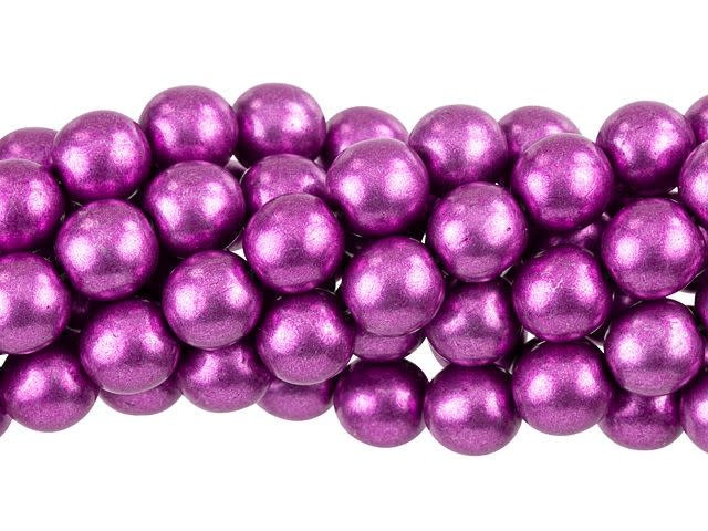 Czech Glass 8mm ColorTrends Saturated Metallic Spring Crocus Round Bead Strand by Starman
