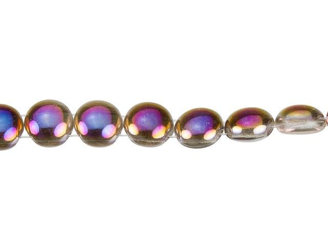 Czech Glass 8mm Crystal Sliperit 2-Hole Candy Bead Strand