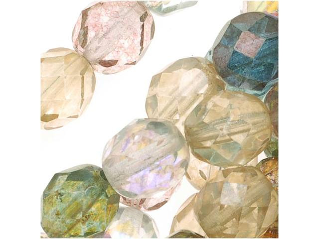 Czech Glass 8mm Multi Luster Fire-Polish Bead Strand by Starman