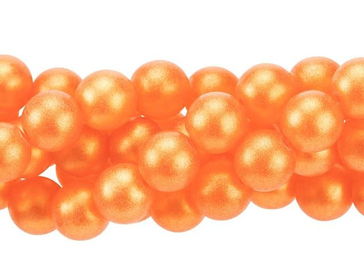 Czech Glass 8mm Sueded Gold Hyacinth Round Bead Strand by Starman