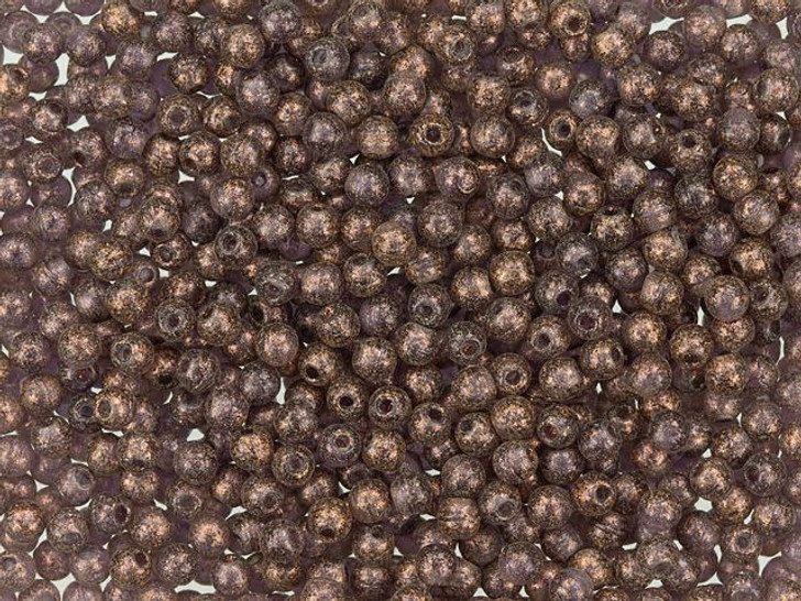 Czech Glass Tanzanite Antique Shimmer Half-Drilled 2mm Round Glass Finial Bead 2.5-Inch Tube by Starman