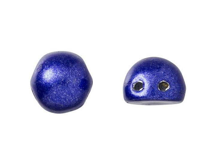 CzechMates 2-Hole 7mm ColorTrends: Saturated Metallic Riverside Cabochon Beads 2.5-Inch Tube