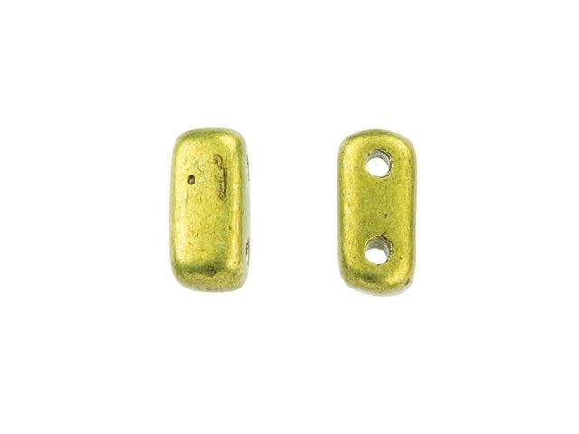 CzechMates 3x6mm 2-Hole Brick Beads - Saturated Metallic Meadowlark ColorTrends for Multi-Strand Designs