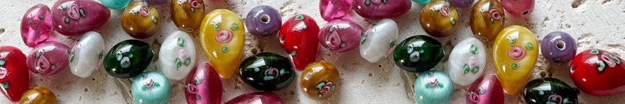 Limited Edition Czech Glass Flower Beads