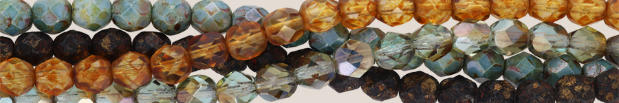 New Czech Fire-Polish Glass Bead Bundles