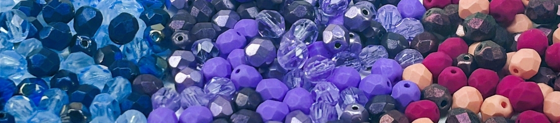 New Czech Fire-Polish Glass Bead Bundles