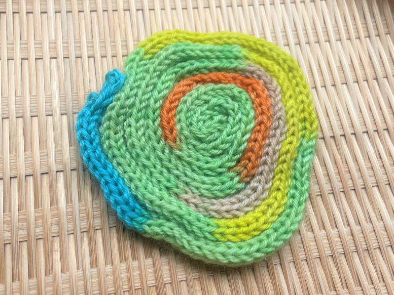Knitted I-Cord Coaster