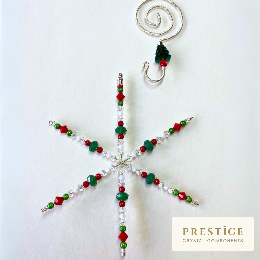 How to Make Beaded Snowflake Ornaments for Christmas + Video