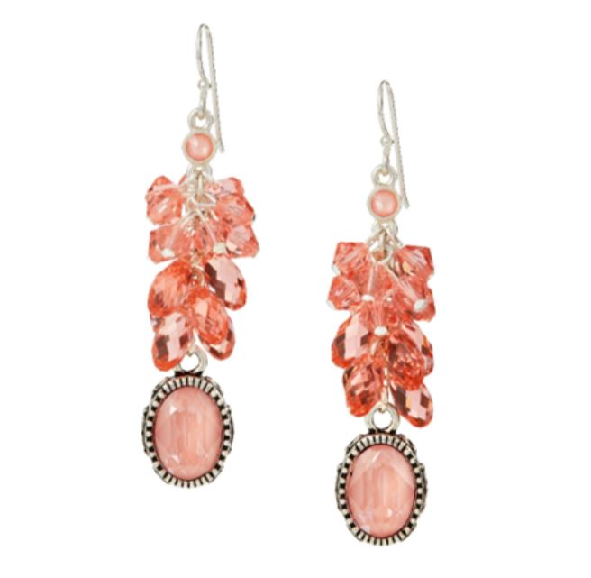 Rosey Peach Flamingos Earrings