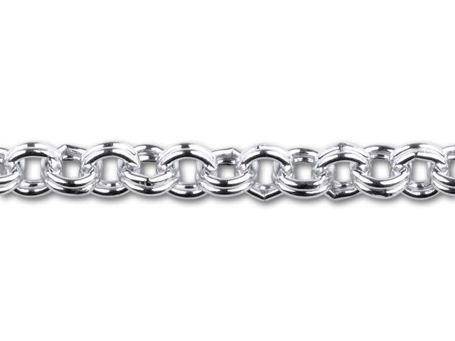 Sterling Silver Light Cable Chain 1.4mm Solid 925 Rolo Link Wide