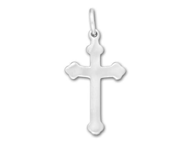 Silver Rose Cross Pendant main image 1