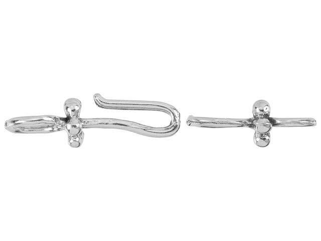 Sterling Silver Beaded Hook and Eye Clasp