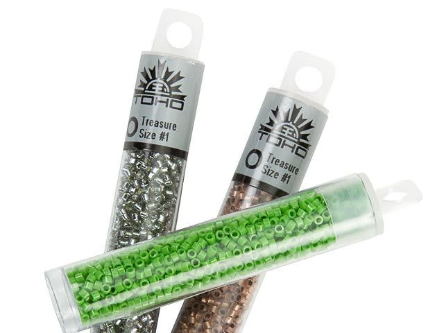 TOHO Treasure 11/0 Opaque-Lustered Sour Apple Seed Bead 2.5