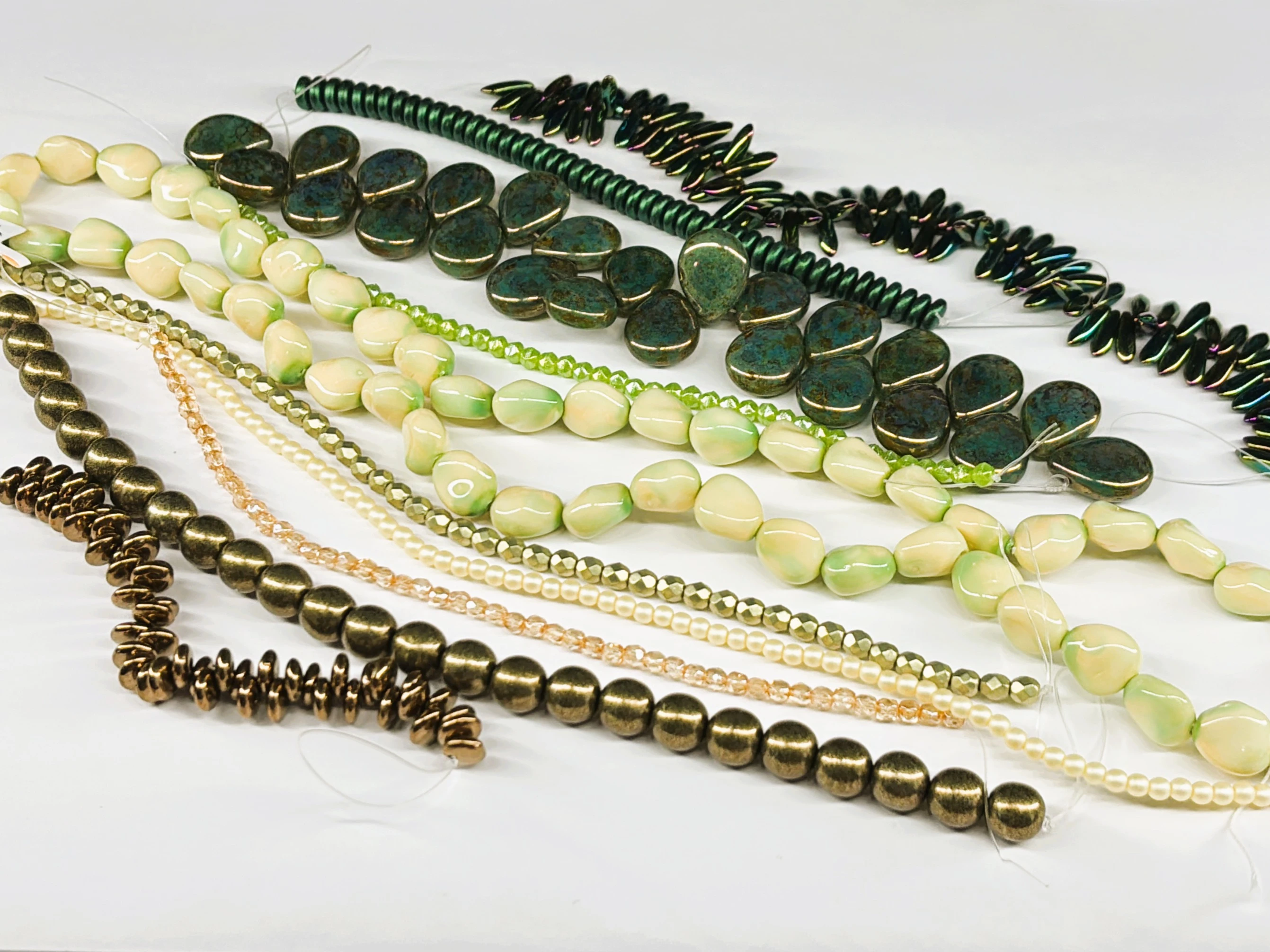 Vintage Czech Glass Bead Strand Assortment Packs Earthy Opulence Mix