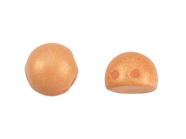 セノッピーチュアブル[sna] CzechMates 2-Hole 7mm Pacifica Tangerine Cabochon Beads 2.5