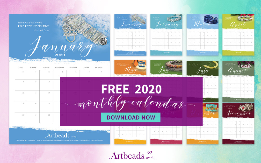 Free 2020 Monthly Calendar