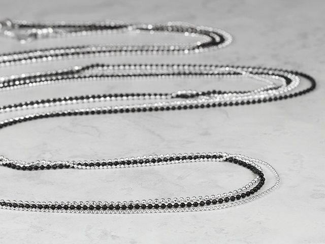 Image of Sabine necklace designs featuring ball chain