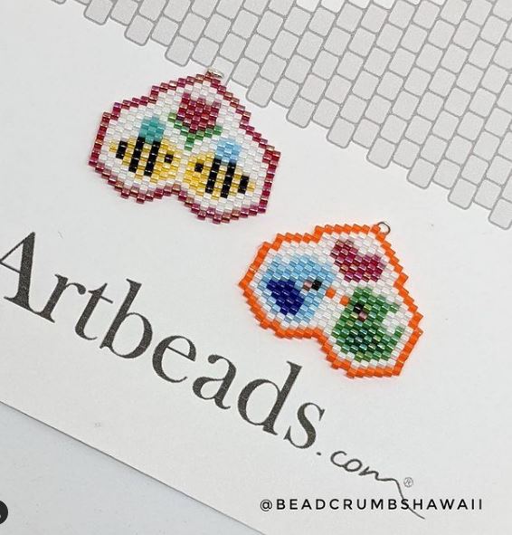 Heart designs by @beadcrumbshawaii on Instagram