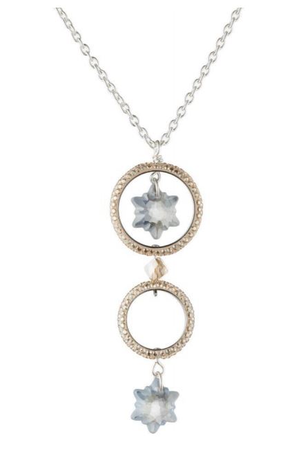 Floating Golden Rings Necklace