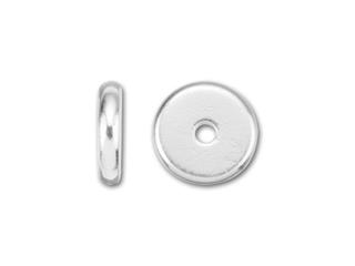 Image of a TierraCast 8mm Silver-Plated Pewter Plain Heishi Spacer