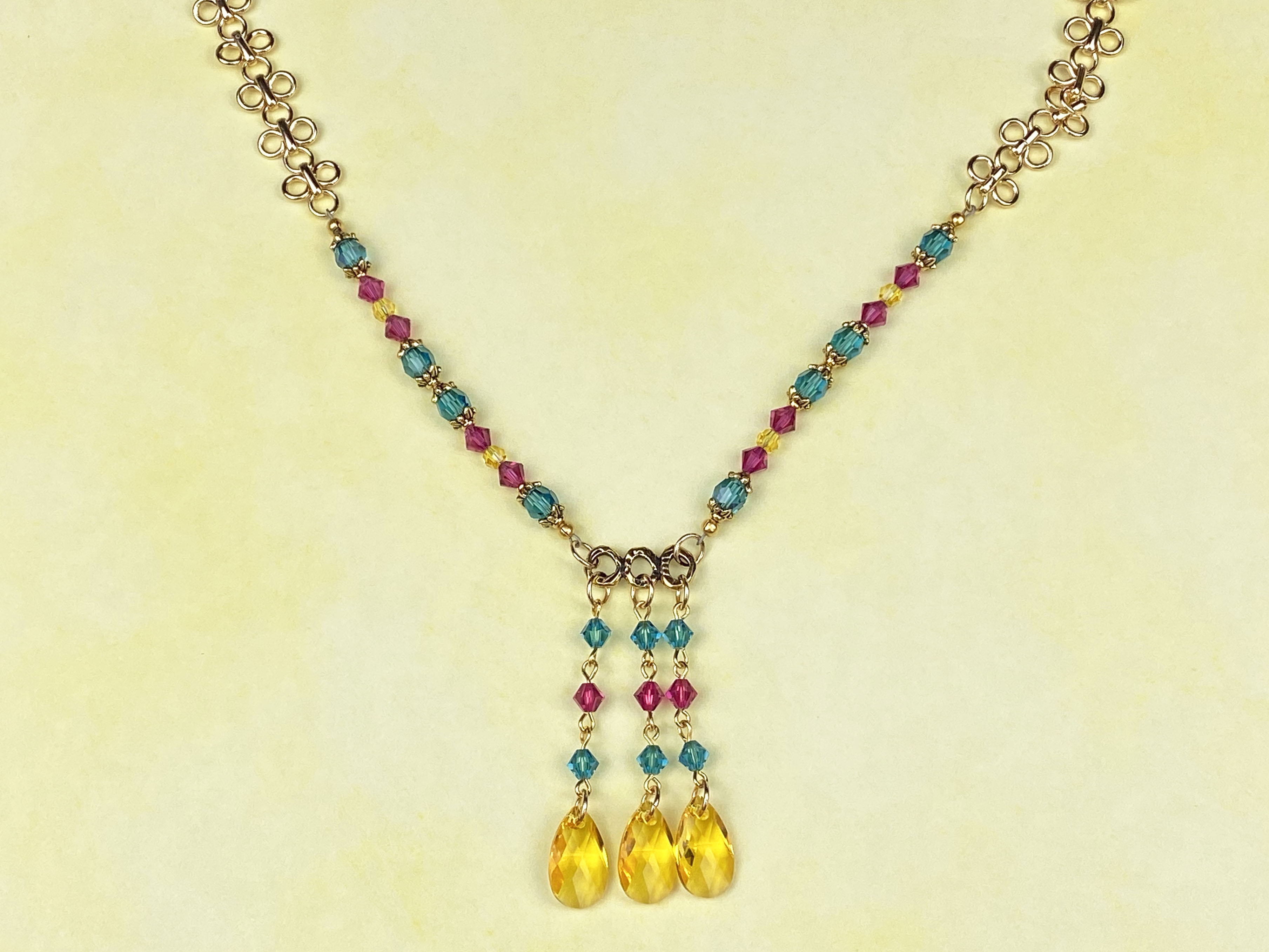 Festival of Colors Necklace with Swarovski crystals