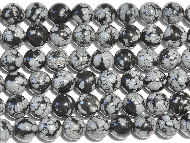 Image of snowflake obsidian gemstones