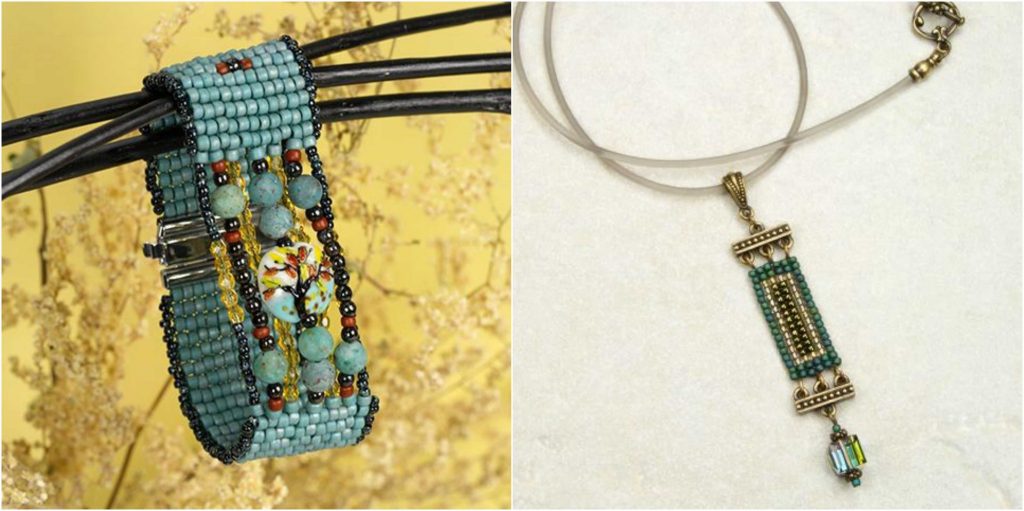 Square Stitch Jewelry Examples