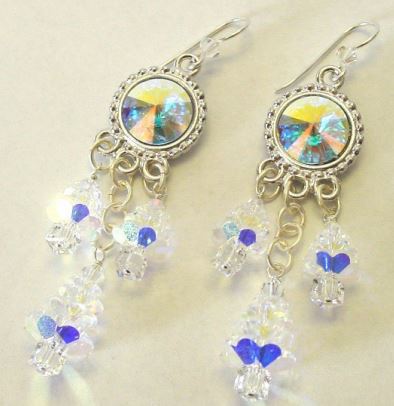 White Forest Chandelier Earrings